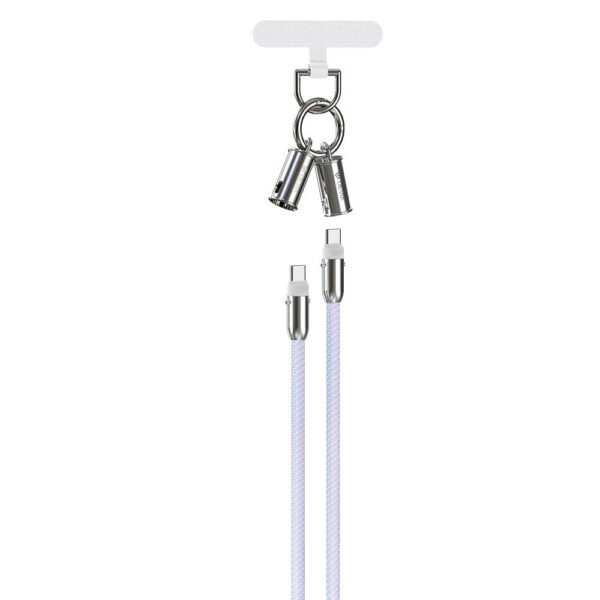 2-i-1 Mobilstrop & USB-C til USB-C Kabel - Devia - Lilla