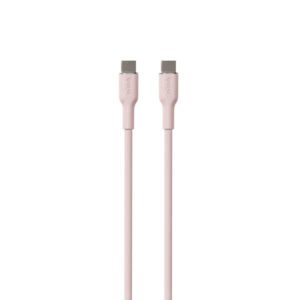 USB-C til USB-C Kabel - PURO Soft 1.5m - Lyserød